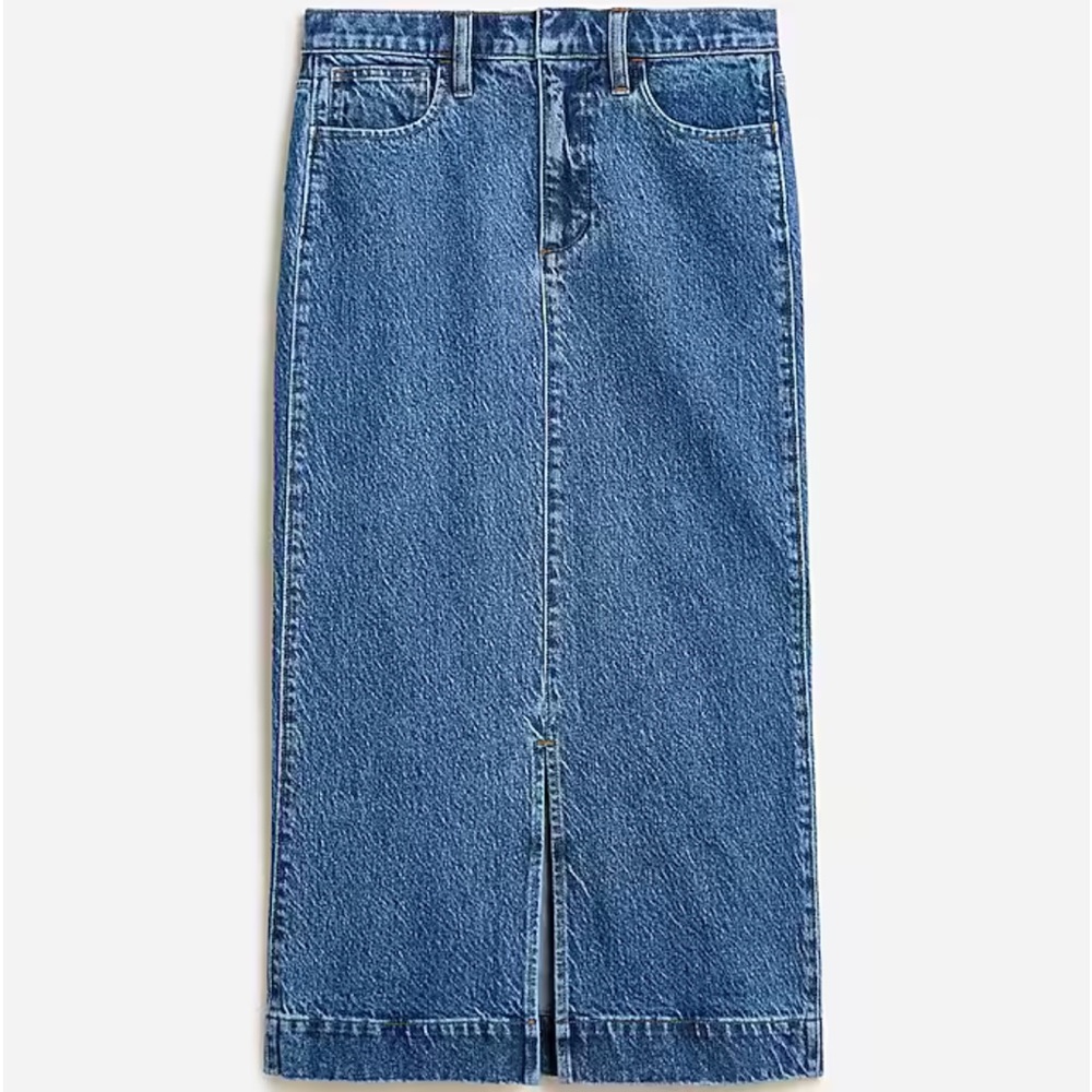 J Crew always classic Denim Midi Skirt - Spring Must Have!